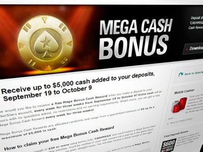 pokerstar mega bonus association|PokerStars launches Mega Bonus offering up to $100,000 in cash.